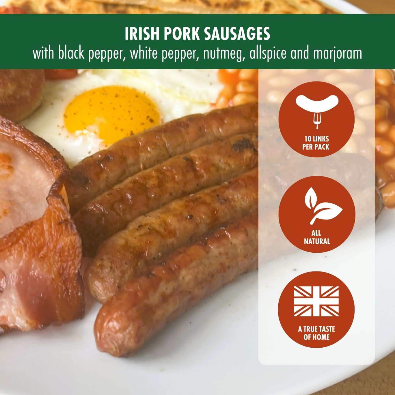 Irish Breakfast Bangers: 1lb