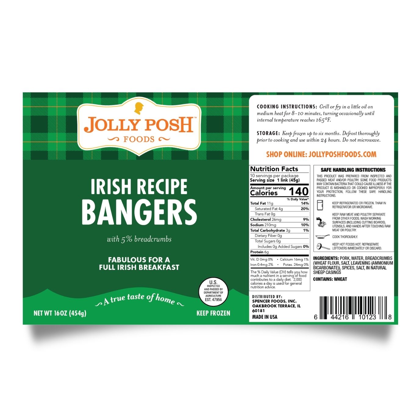 Irish Breakfast Bangers: 1lb
