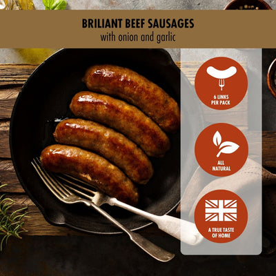 Beef & Onion Bangers: 1lb