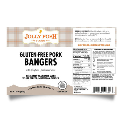 Traditional Bangers: 1lb (Gluten-Free)