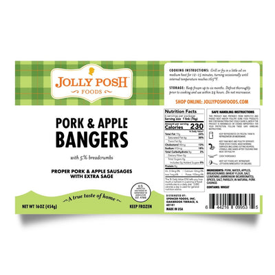 Pork & Apple Bangers: 1lb