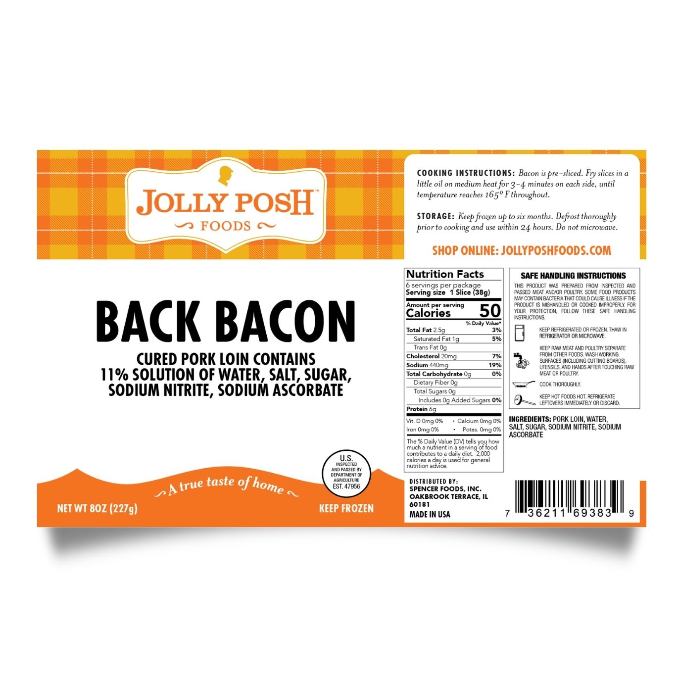Back Bacon: 8oz Retail Pack