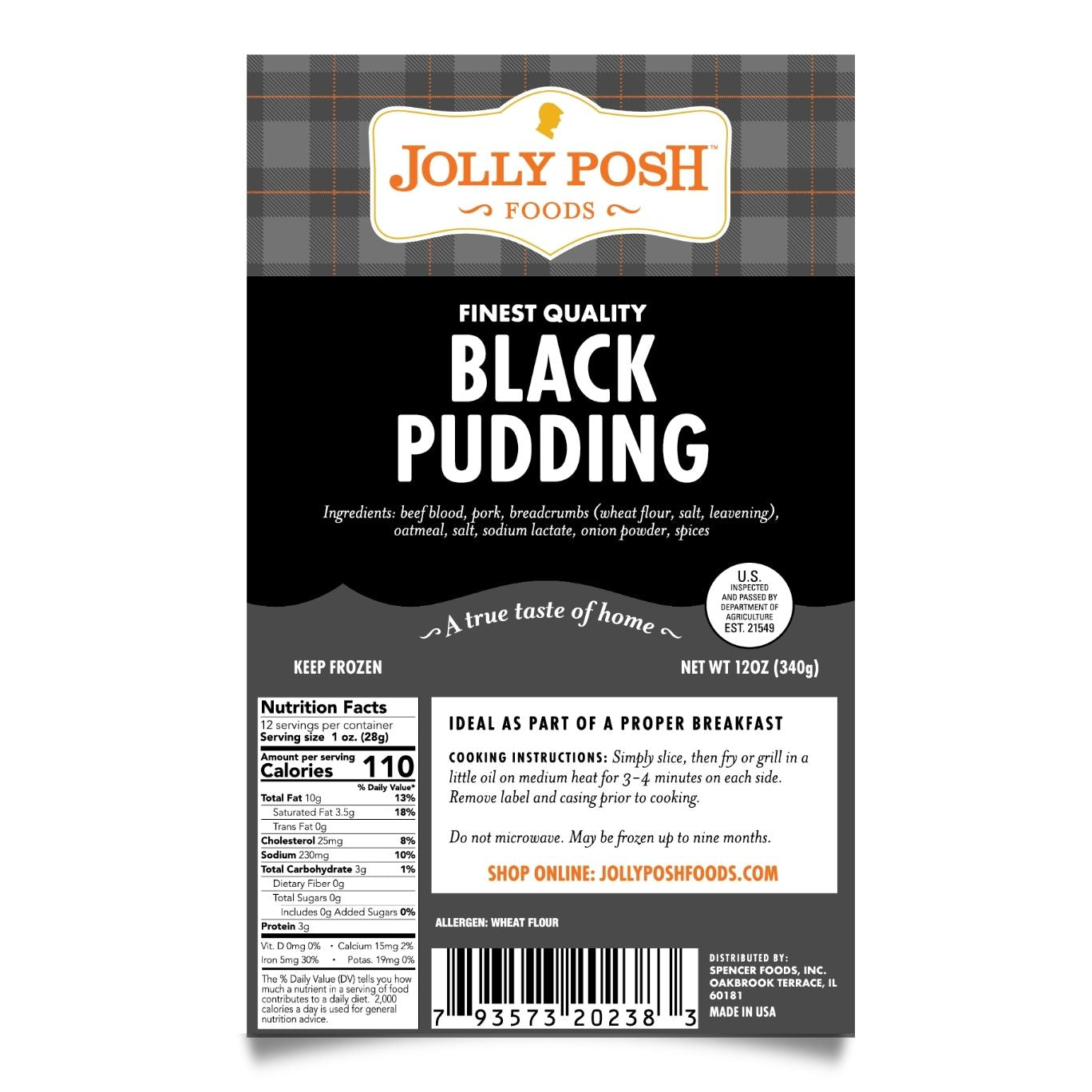 Black Pudding: 12oz
