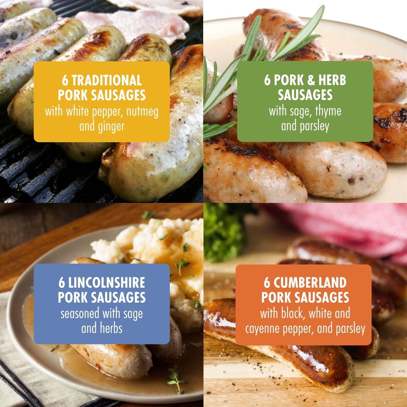Posh Food Examples British Sausages Selection Box | 1# British Butcher in The USA – Jolly ...