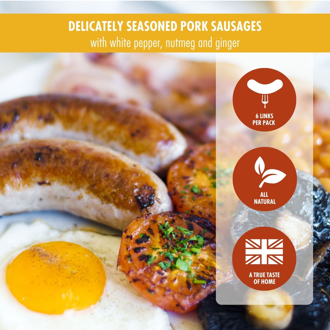 Traditional Pork Bangers: 1lb