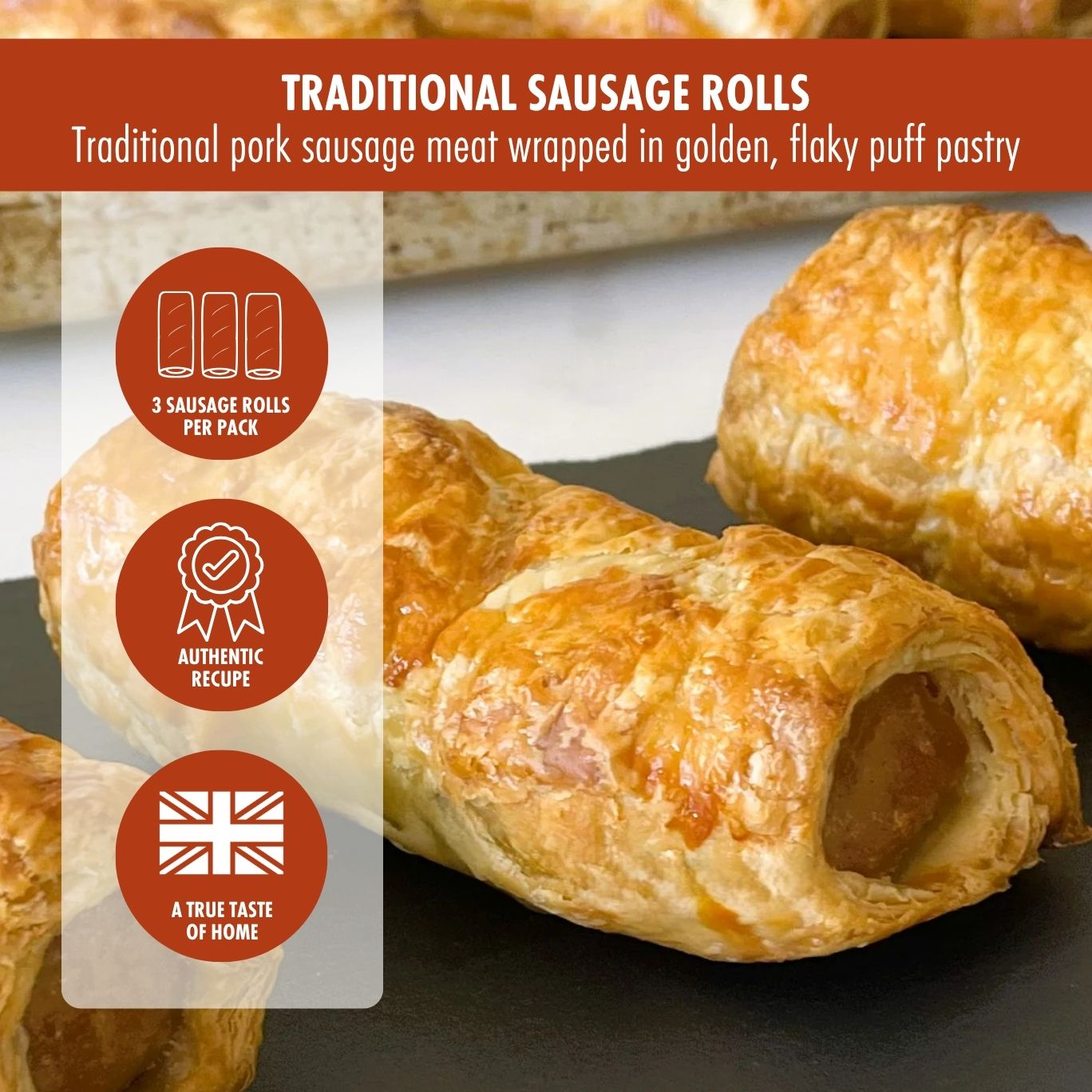 Ready to Bake Sausage Rolls 3pk | 1# British Butcher in the USA – Jolly ...