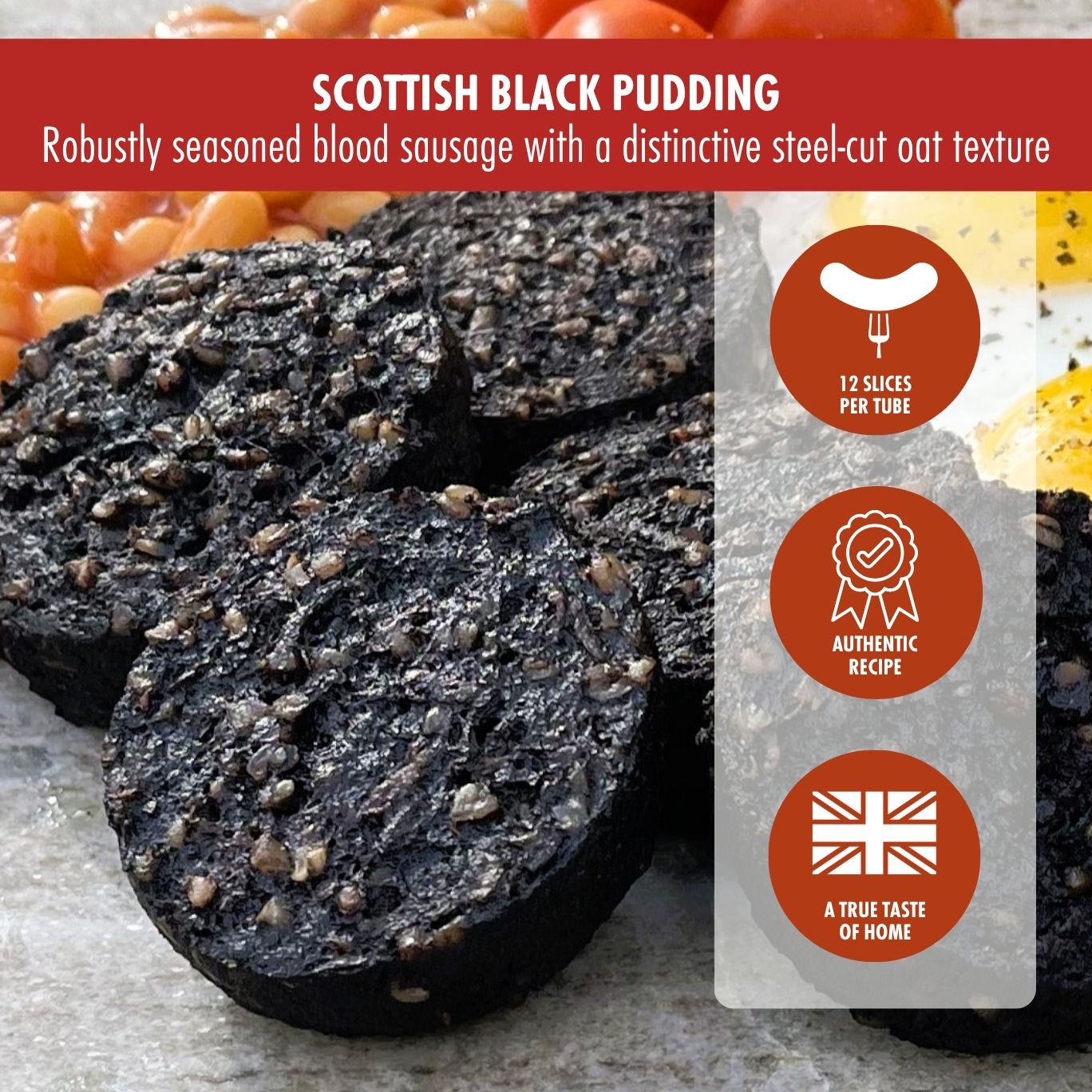 Scottish Rudding Scottish Black Pudding 12oz. | For A True Taste of Home – Jolly Posh Foods