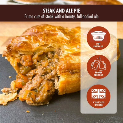 Jolly Posh Steak & Ale Pie: 10oz