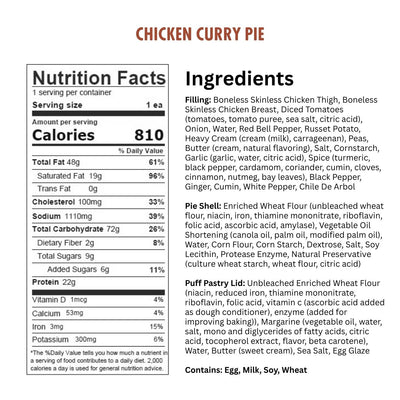 Jolly Posh Chicken Curry Pie: 10oz