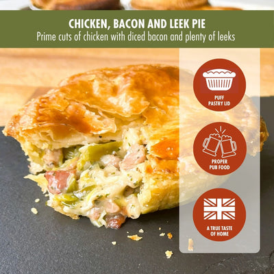 Jolly Posh Chicken, Bacon & Leek Pie: 10oz