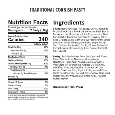 Jolly Posh Traditional Cornish Pasty: 8oz