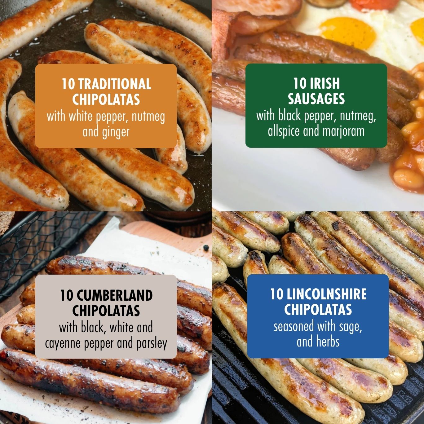 Speciality 'Chipolata' Sausages Bundle | 1# British Butcher in The USA ...