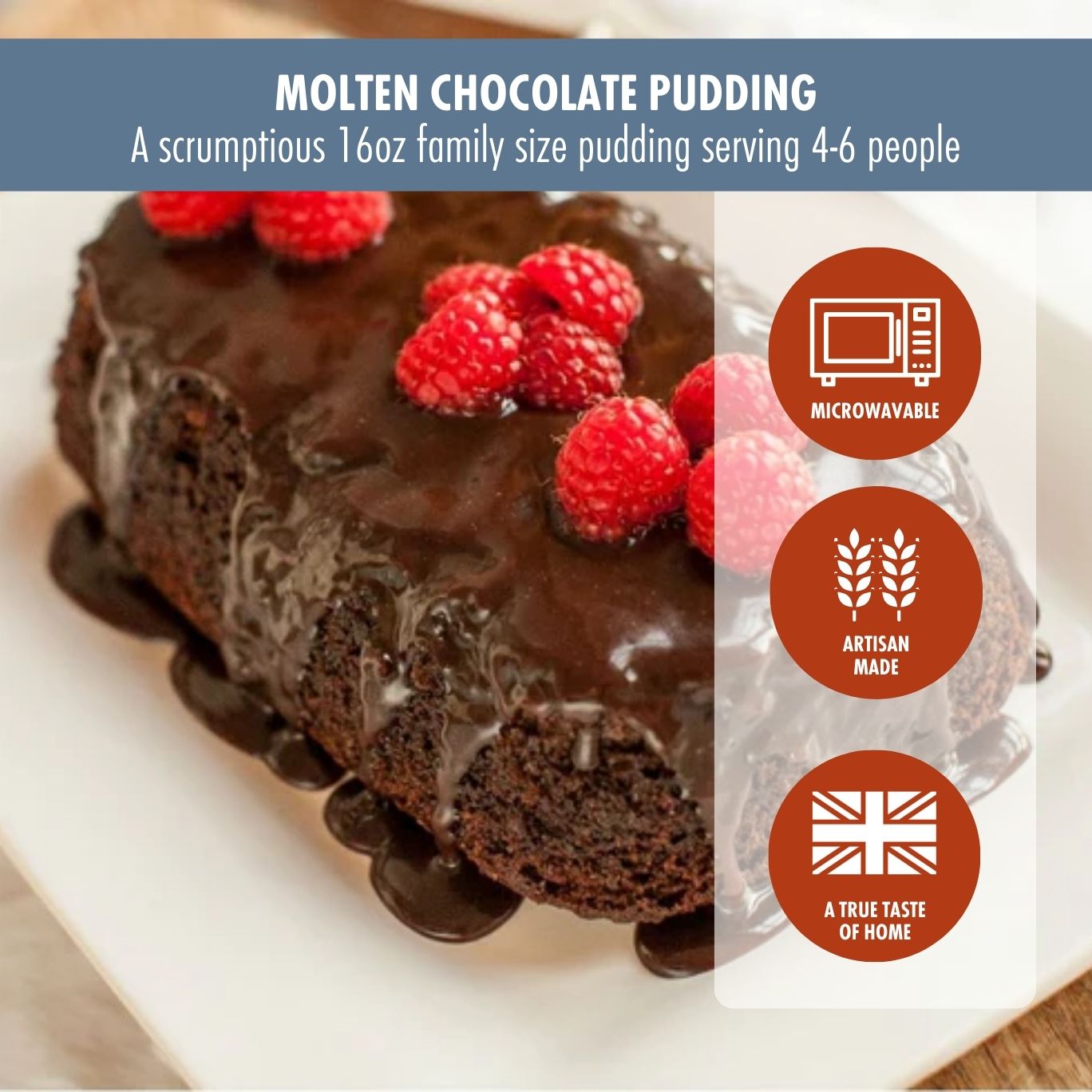 Delicious Family Size Molten Chocolate Pudding | Jolly Posh Foods