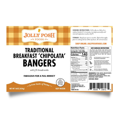 Breakfast 'Chipolata' Bangers: 1lb