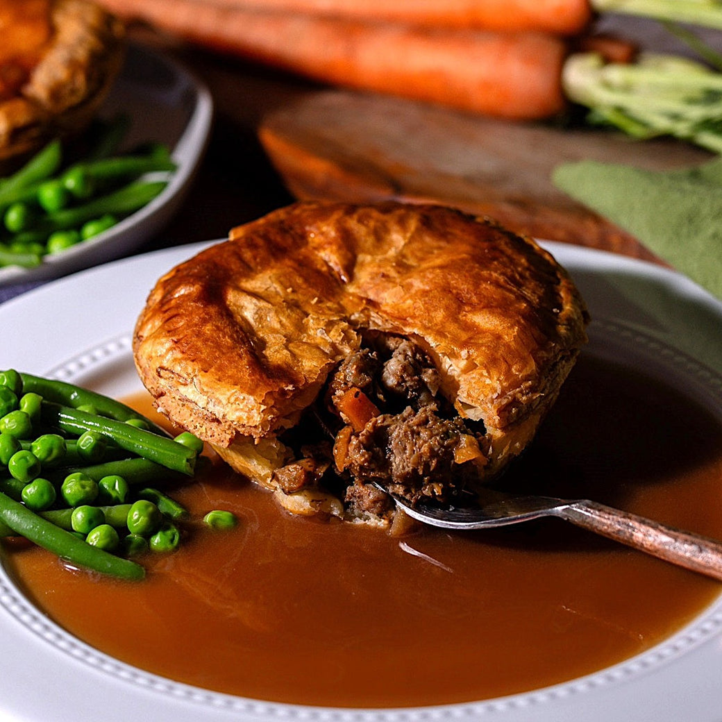 Plated pie from Jolly Posh Foods