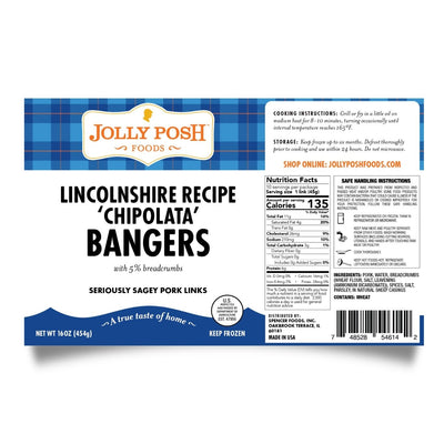 Lincolnshire 'Chipolata' Bangers: 1lb