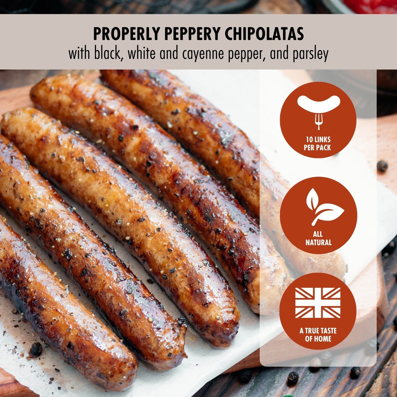 Cumberland 'Chipolata' Bangers: 1lb