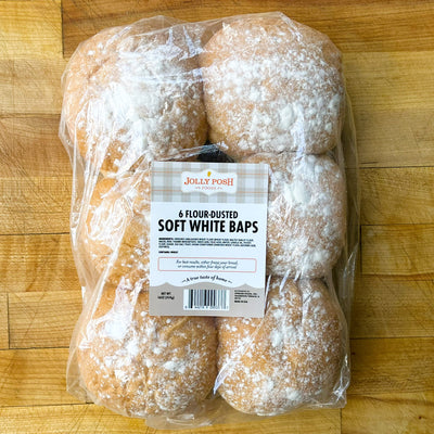 Flour-Dusted Soft White Baps